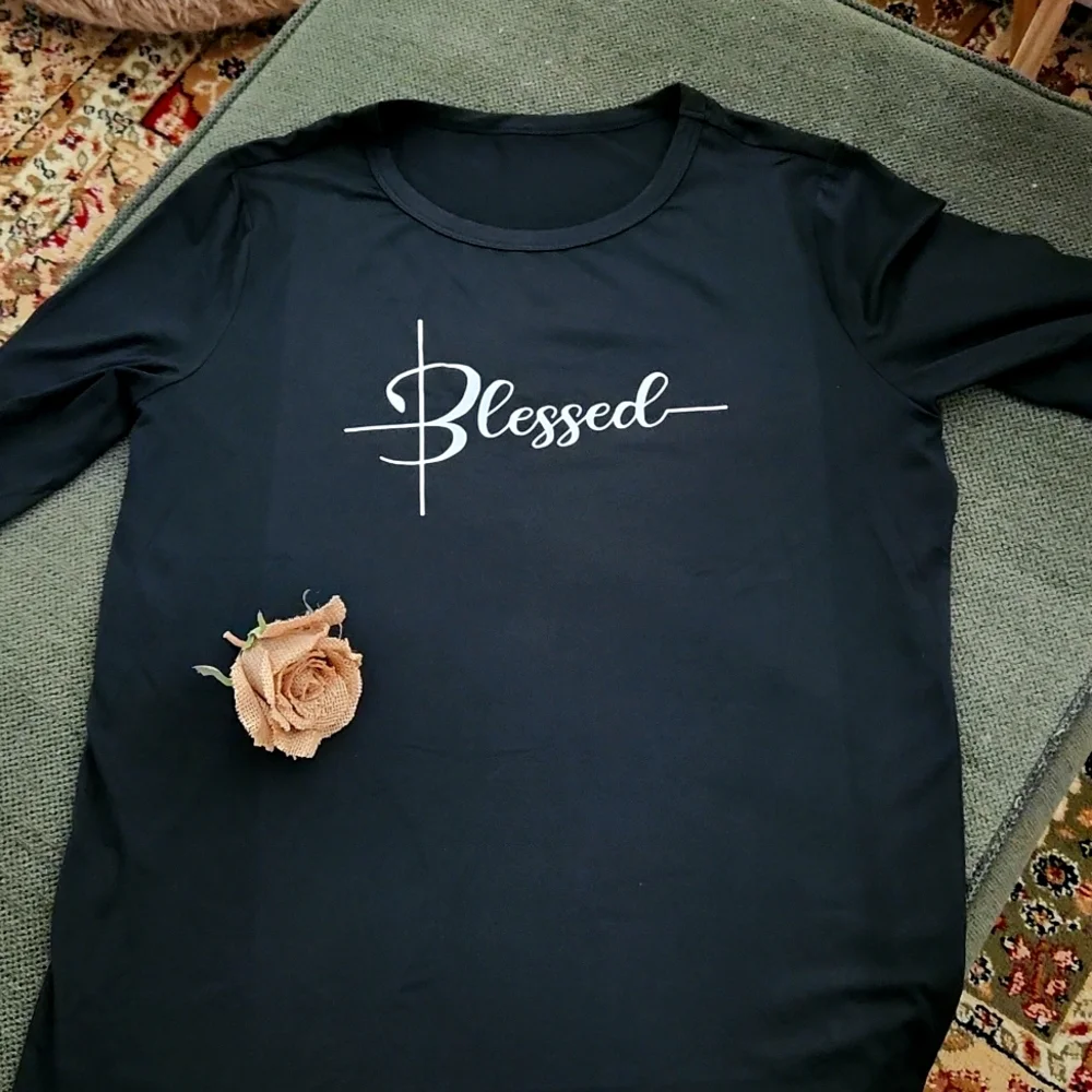 Long sleeve "Blessed" t-shirt - Picture 1 of 2